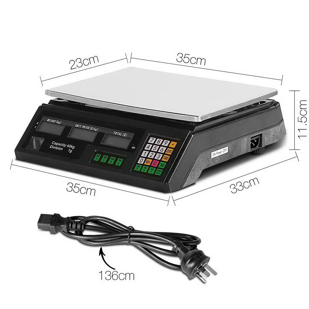 Commercial Scale Food Kitchen Digital 40kg Electric Counting Scales Shop Market Parcels - Small Goods Weight