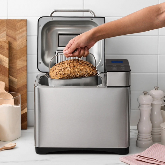 Wolstead Rise Bread Maker with Fruit & Nut Dispenser | 17 Preset options with LCD touchscreen | Crust Control | Pizza Dough and Sourdough Maker | Multigrain