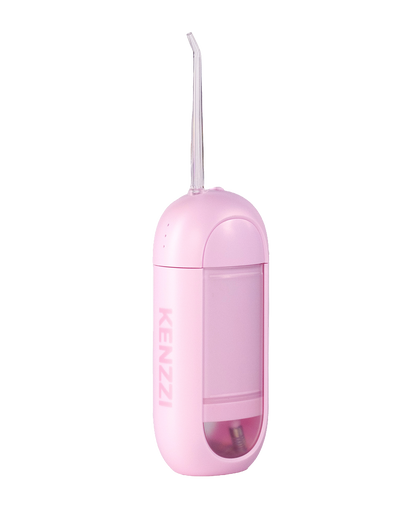 KENZZI Portable Water Flosser – Guava | Compact Travel Design | 4 Nozzle Heads | 40-Second Reservoir | Oral Care Upgrade