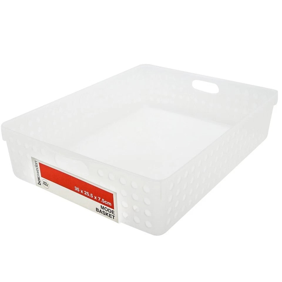4PK Boxsweden Mode Basket 35cm w/ Handle Cleaning Storage Organiser Container