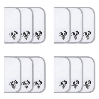 Infant Bathtime Soft Face Washers | Baby Nursery Decor 4x 3pc