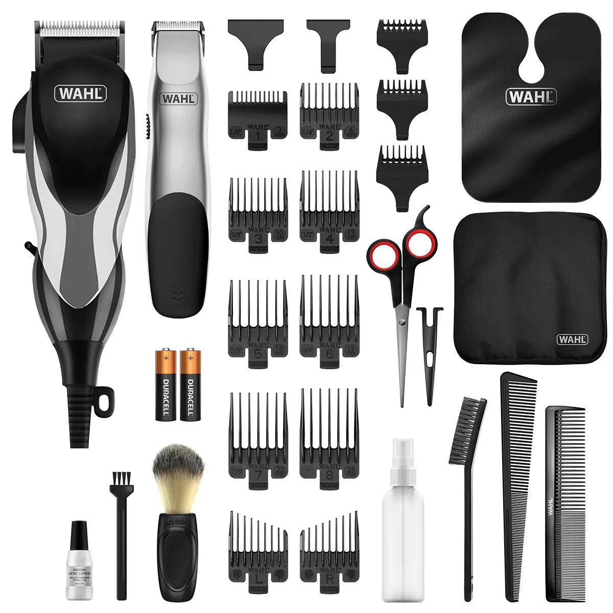 Wahl Home Haircut Haircutting Set | Electric Hair Cutting Trimmer with Beard & Stubble Trimmer