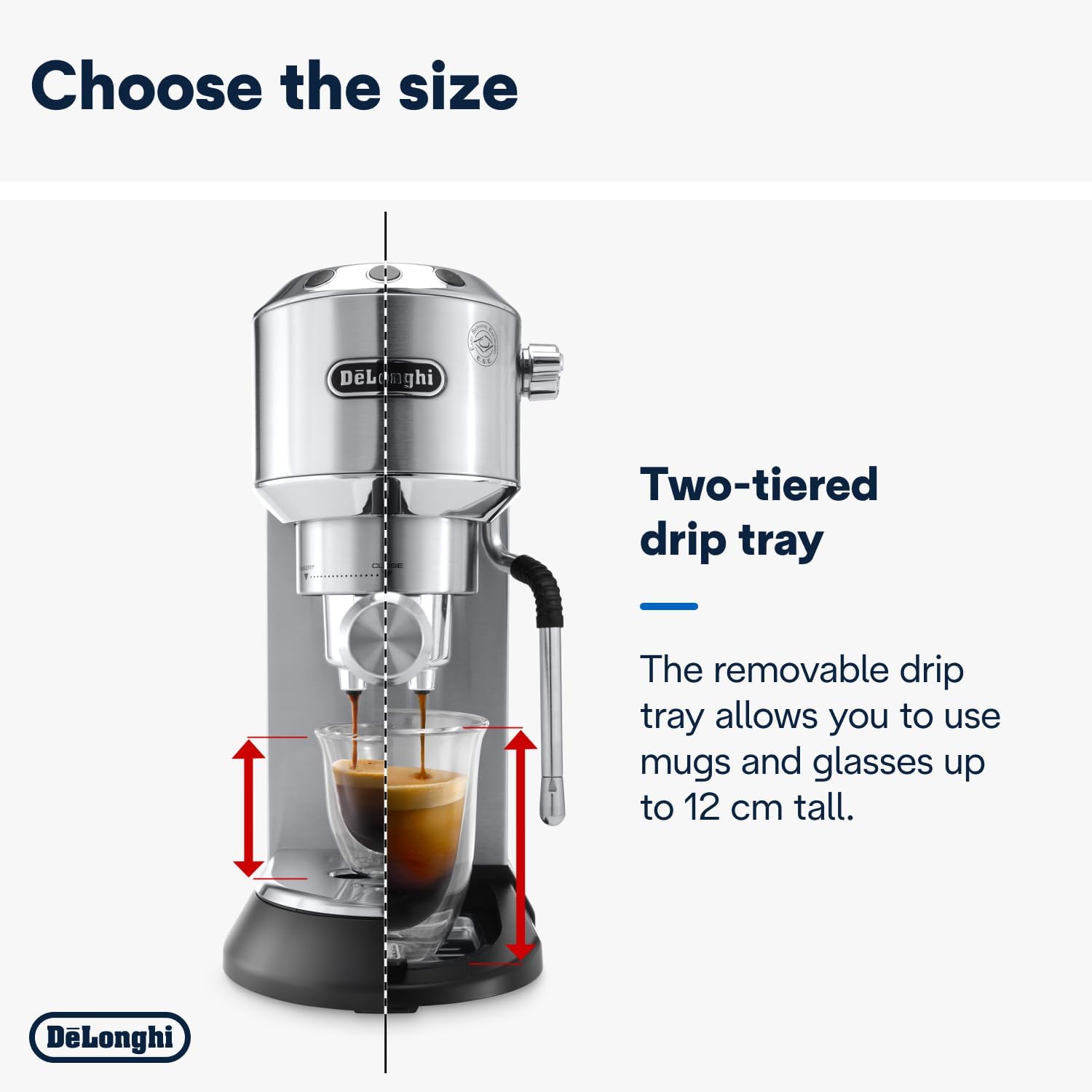 De'Longhi Manual Espresso Coffee Machine | Electric Cappuccino Coffee Maker with Milk Frother | Milk Frothing Steam Wand