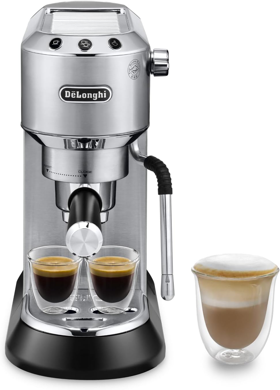 De'Longhi Manual Espresso Coffee Machine | Electric Cappuccino Coffee Maker with Milk Frother | Milk Frothing Steam Wand