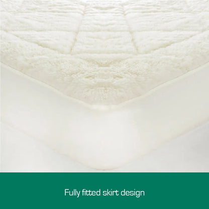 Australian Made Wool Underlay KING SIZED | Winter Bedding Mattress Topper Fully Fitted Underlay Matress Protector