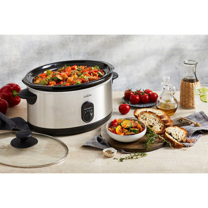 Sunbeam 5.5L Slow Cooker | Non-Stick Ceramic Crock Pot Meat Stew Curry Cooker