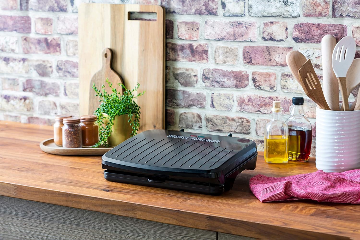 George Foreman Electric Grill Plate Non Stick Griddle Plates Meat Vegetable Sandwich