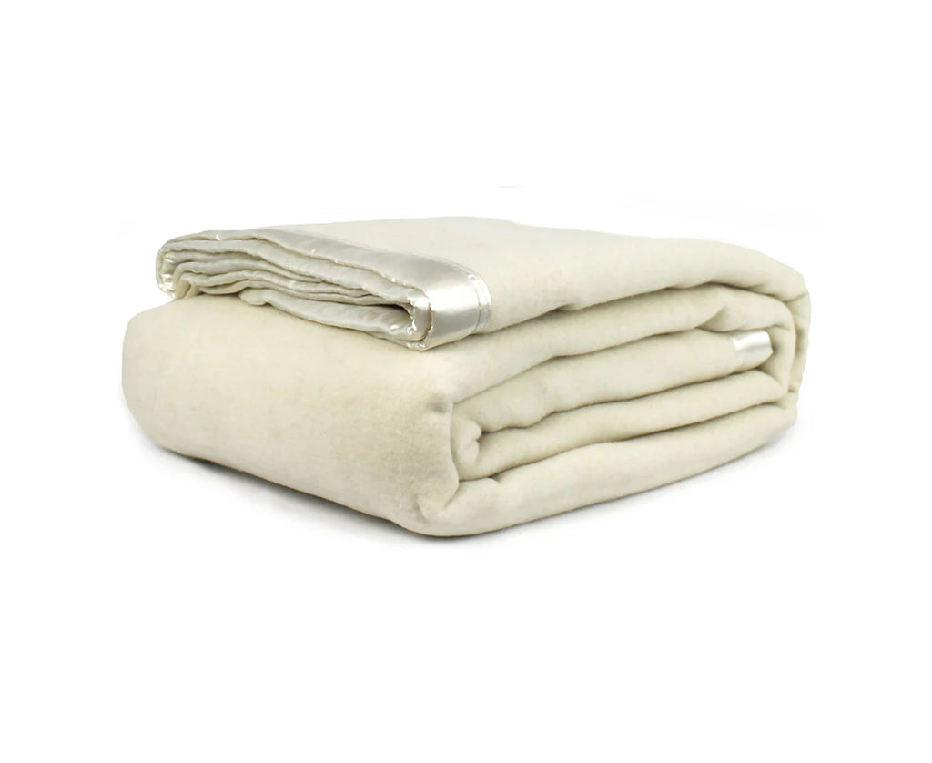 Jason Commercial Australian Wool Blanket 400gsm Bedding Doona - SINGLE/ DOUBLE - Ivory (Natural)