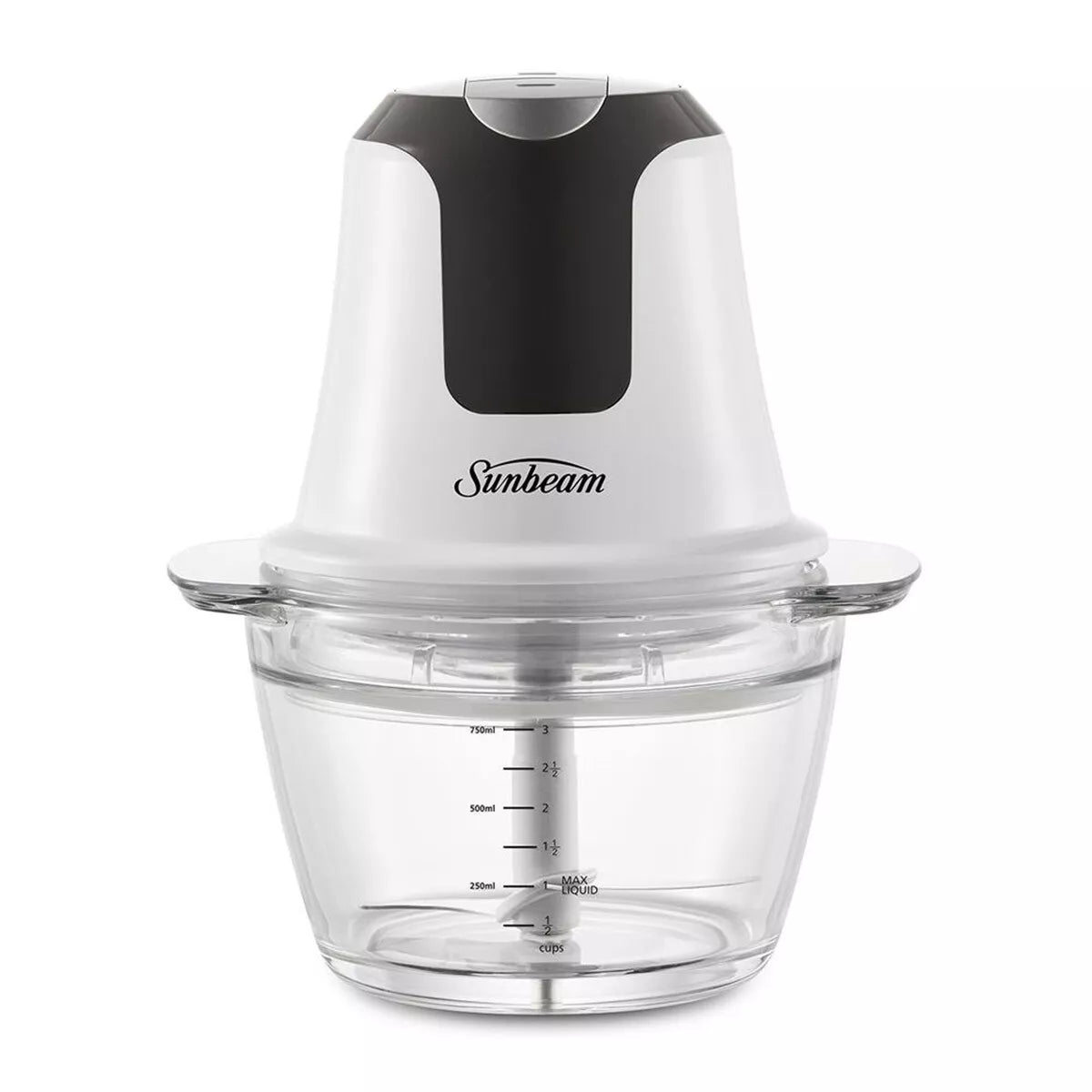 Sunbeam Garlic Food Chopper | Mini Glass Onion Grinder Vegetable Blender | Herb Spice Nuts Cut Crusher