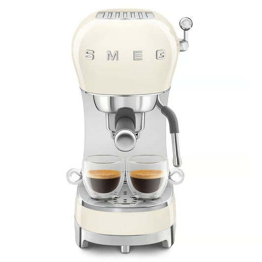 SMEG Espresso Coffee Machine | Cappuccino Single Double Brew | Milk Frother Frothing Steam Wand | 15 Bar