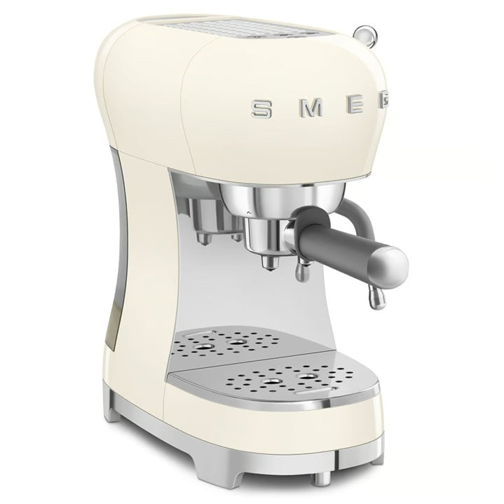 SMEG Espresso Coffee Machine with Milk Frothing | Cappuccino Single Double Brew | Steam Wand Milk Frother | 15 Bar Pressure