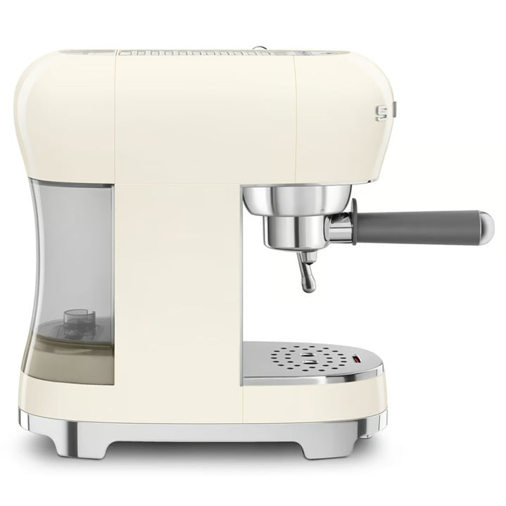 SMEG Espresso Coffee Machine with Milk Frothing | Cappuccino Single Double Brew | Steam Wand Milk Frother | 15 Bar Pressure