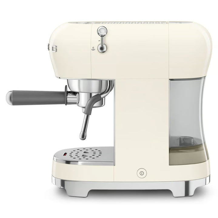 SMEG Espresso Coffee Machine with Milk Frothing | Cappuccino Single Double Brew | Steam Wand Milk Frother | 15 Bar Pressure