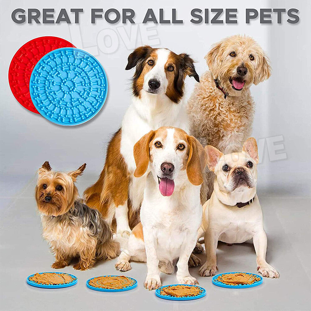 Pet Dog Puppy Licking Mat Peanut Butter Soft Dog Feeder Lick Pad Mat for Bathing Grooming