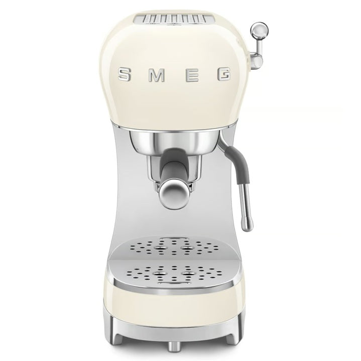 SMEG Espresso Coffee Machine with Milk Frothing | Cappuccino Single Double Brew | Steam Wand Milk Frother | 15 Bar Pressure