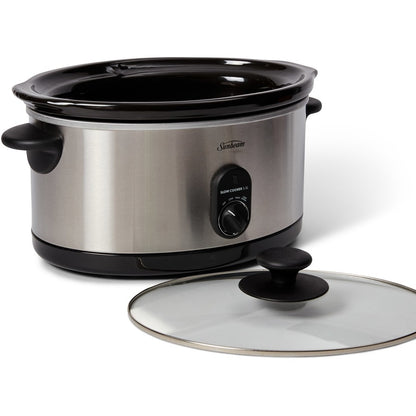 Sunbeam 5.5L Slow Cooker | Non-Stick Ceramic Crock Pot Meat Stew Curry Cooker
