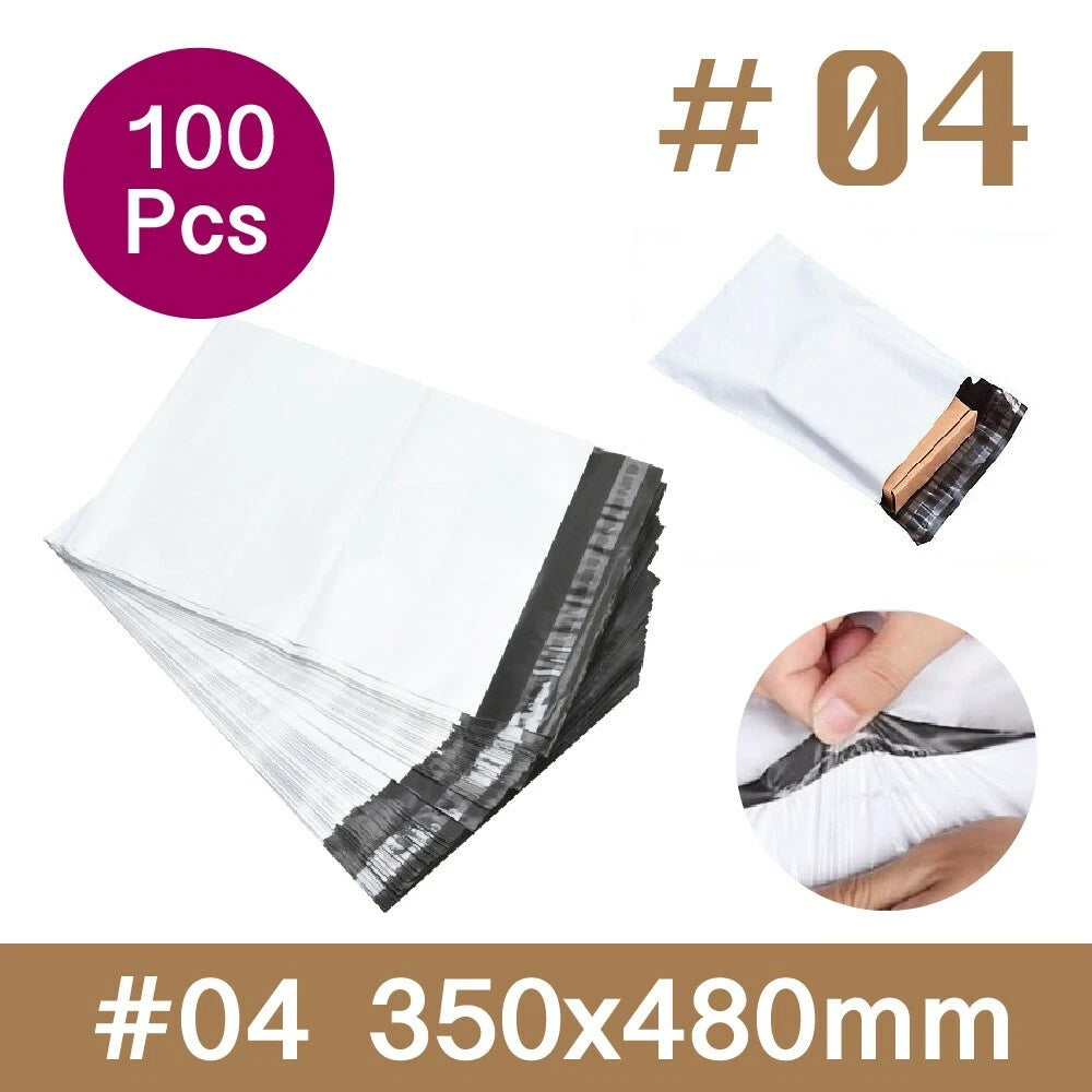 Poly Mailer Postage Bags Plain Unmarke Courier Bag Plastic Satchel Self Sealing - 35x48cm - Shipping Supplies