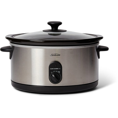Sunbeam 5.5L Slow Cooker | Non-Stick Ceramic Crock Pot Meat Stew Curry Cooker