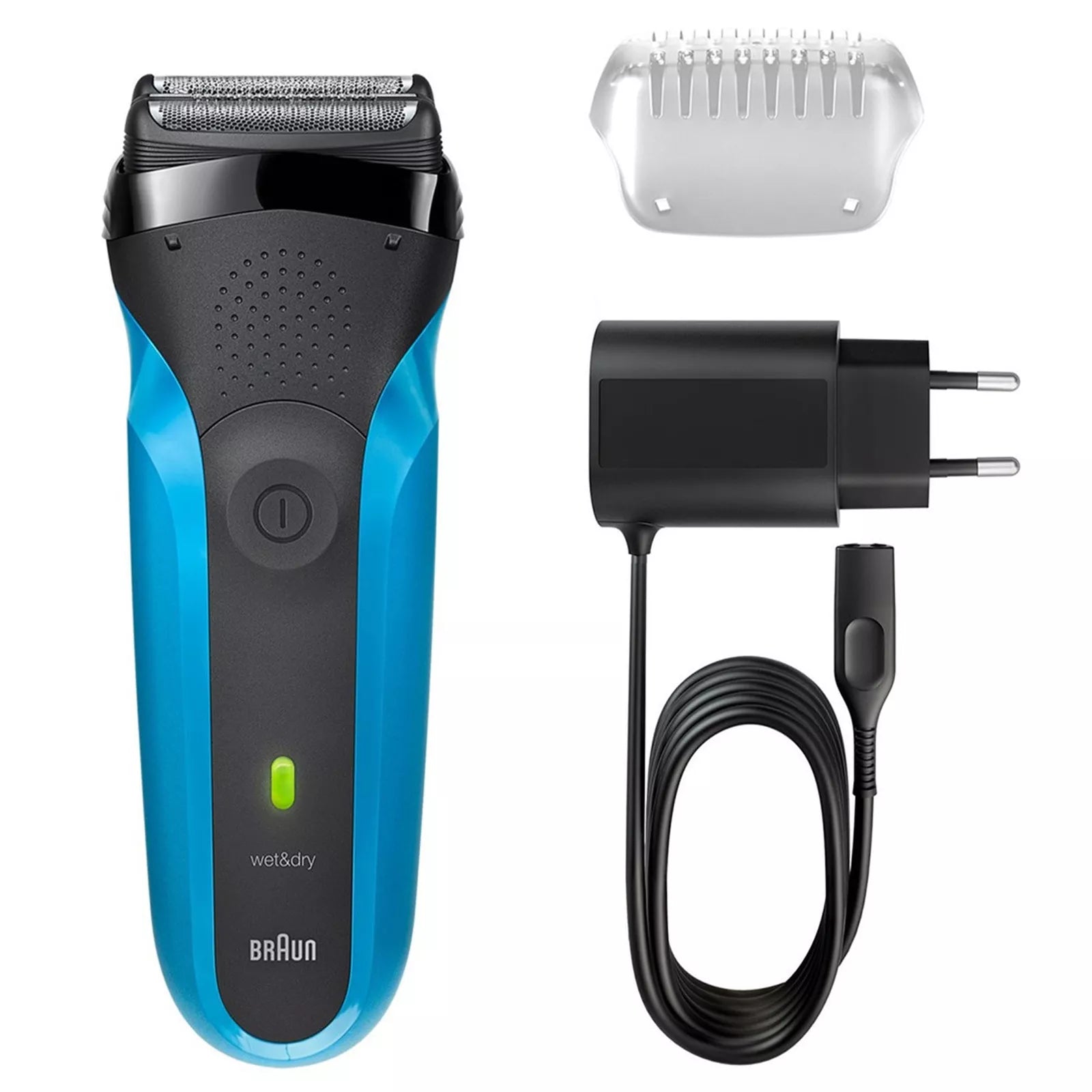 Braun Cordless Wet Dry Men's Shaver | Electric Face Facial Trimmer Grommer | Rechargeable Shaving Clipper