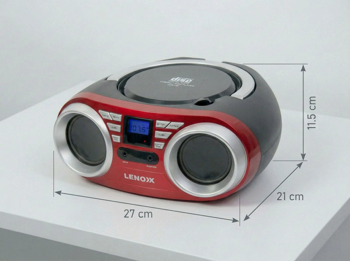 Portable Stereo Music Player CD Player 4W Speaker FM Radio AUX In Picnic