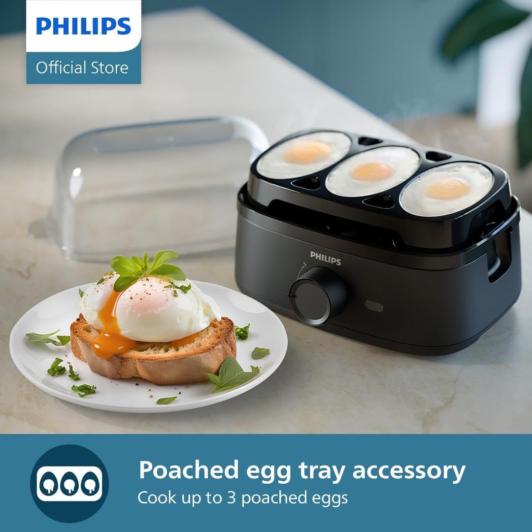 Philips Egg Cooker Poacher | Electric Poached Tray Hard Soft Boiled Maker