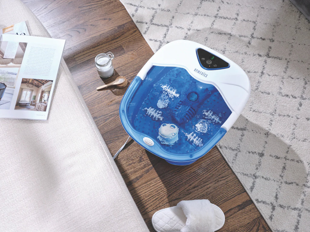 Homedics Foot Spa Bath Massager Heat Bubbles Footbath Heated Feet Massager With Heat Boost