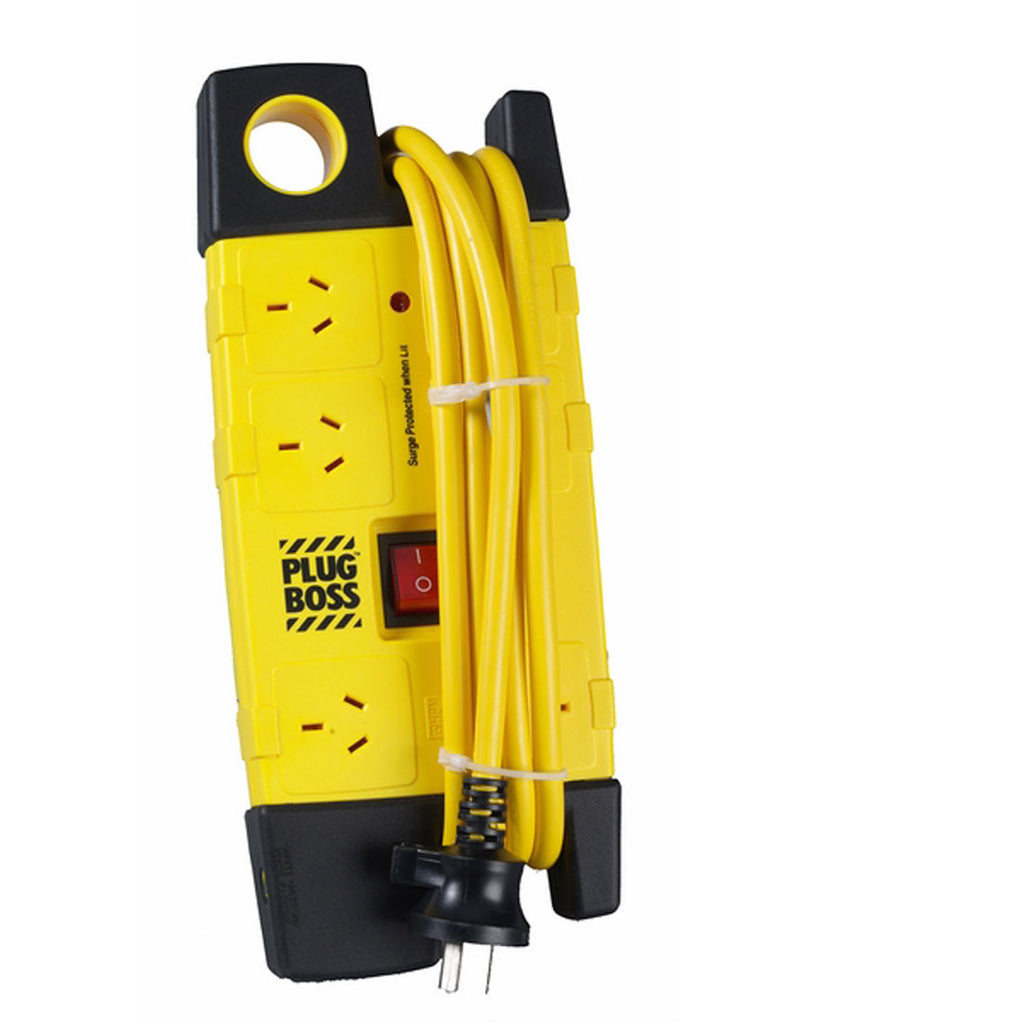 HPM Powerboard 6 Socket Surge Protected | Workshop Power Board TV Computer Appliance Outlet