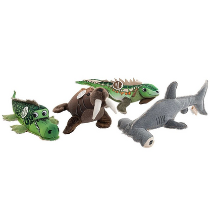 Paws & Claws 33cm | Wild Water Animalz Dog/Pet Interactive Squeker Toy | Assorted x2