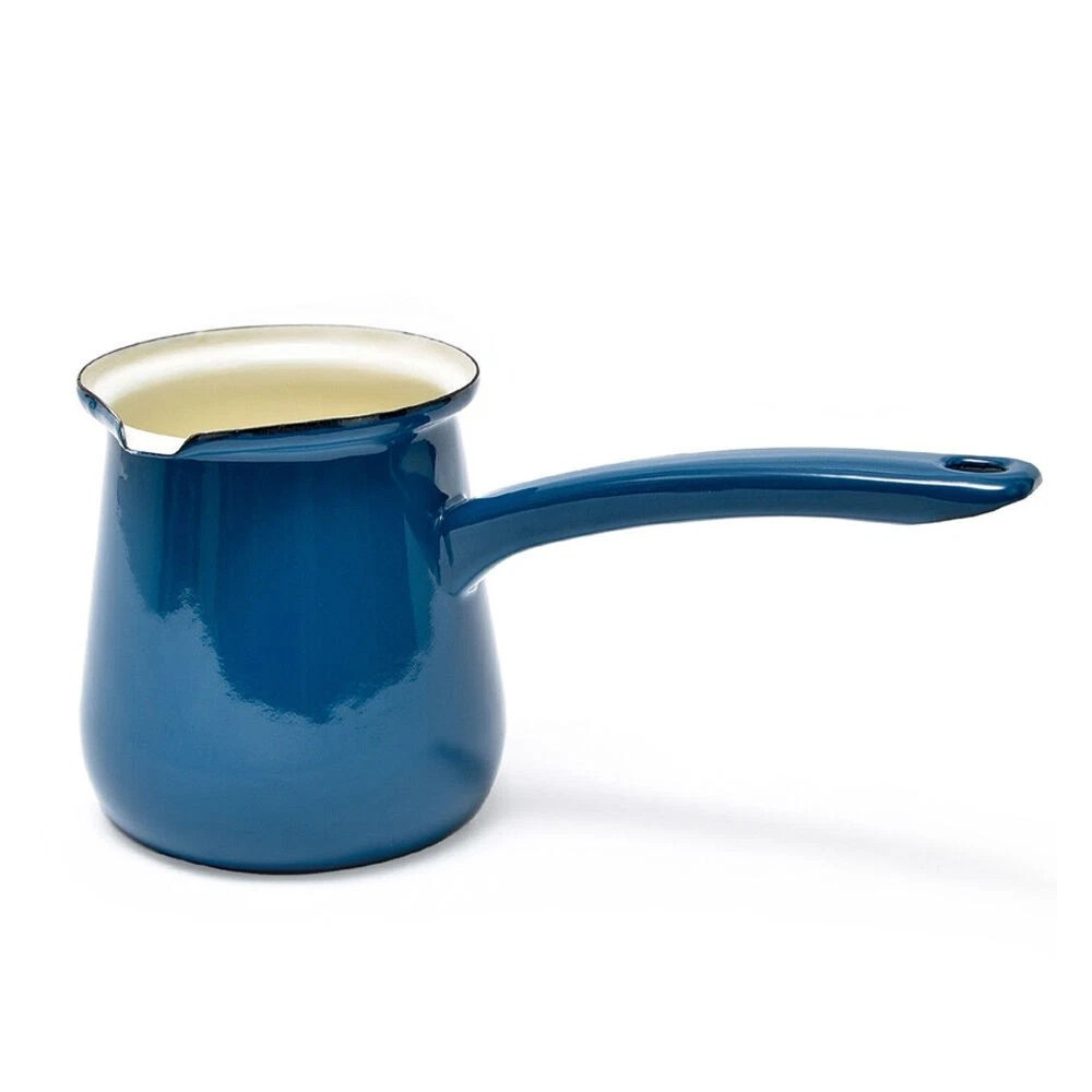 Coffee Culture Enamel | 750ml Turkish Coffee Pot Maker | Stovetop Brewing Teal