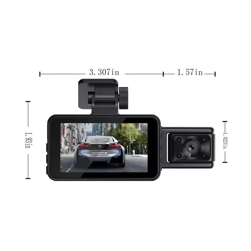 Car Dash Dual Camera | 1080P WIFI | WiFi-APP Control | HD resolution Video Recorder Front Rear | Inside Night Vision | Ride Share Driver Needs |