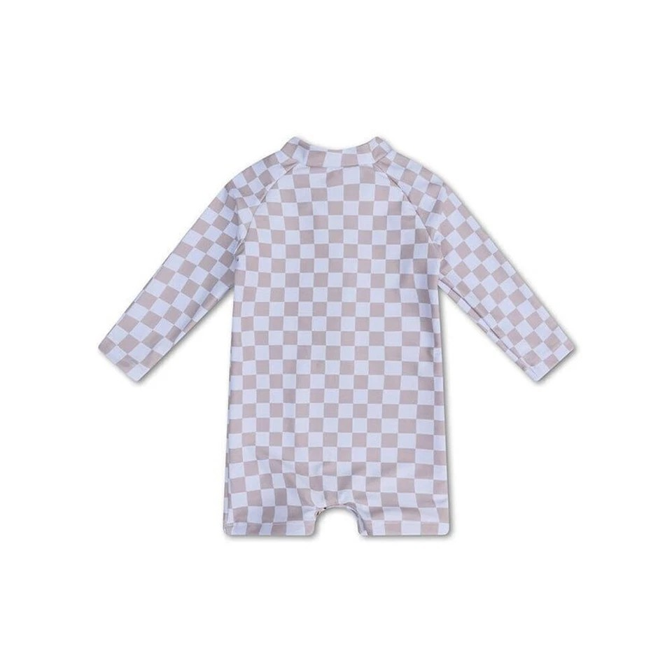 Swim Essentials UV Long Sleeved Swimsuit Rashguard Sand Check Kids