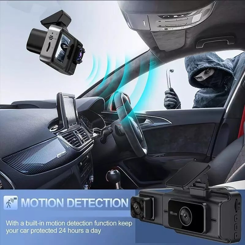 Car Dash Dual Camera | 1080P WIFI | WiFi-APP Control | HD resolution Video Recorder Front Rear | Inside Night Vision | Ride Share Driver Needs |