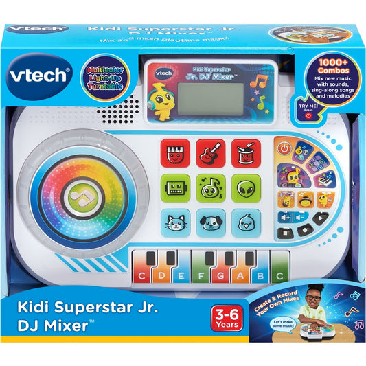 Kids Toddler Musical DJ Mixer | Portabe Battery Toy | Musical Song Turntable | Learning Letters Numbers Colours