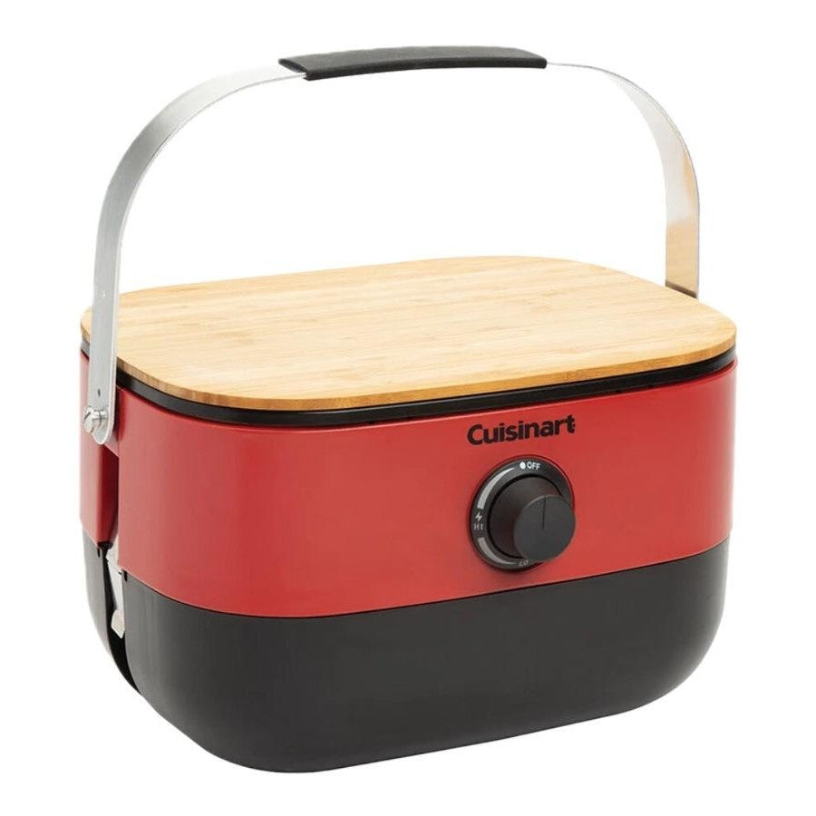 Cuisinart Venture Portable Outdoor Gas BBQ | Modern Style Features Porcelain Enamelled Cast Iron Grates | Ideal for Camping/ Beach/ Parks |