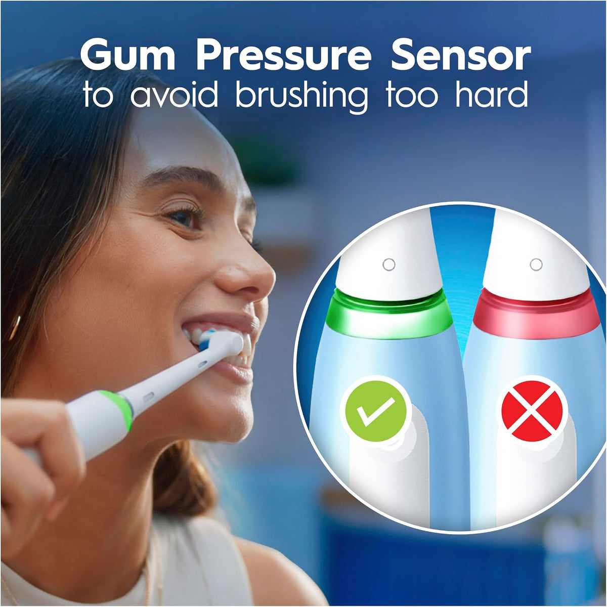 Oral-B Electric Toothbrush Clean & Gum Protect, Gum Pressure Sensor, 2 Minute Timer, Clean & Gum Protect Brush Head, Long Lasting Battery