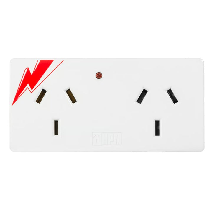 2 Pack HPM Surge Protected Double Adaptor | Surge Spike TV Electronic Protection Adaptors