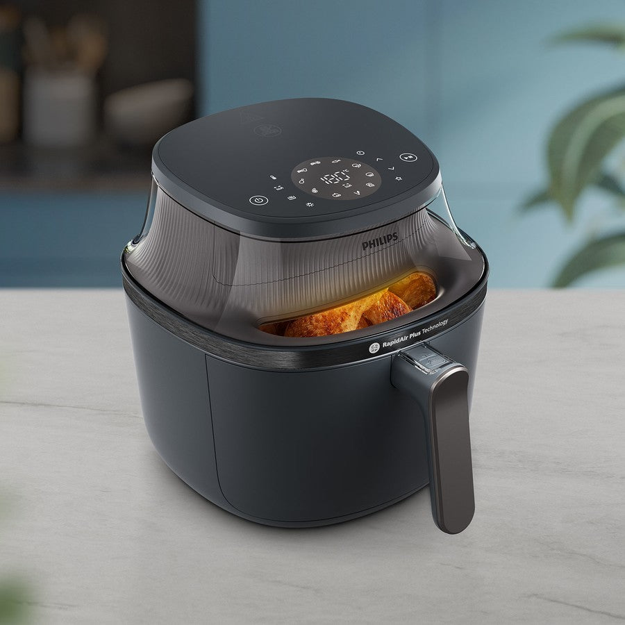 Philips Electric AirFryer 4.2L Fast Even Cooking Airfry, Air Fryer Griller Oven Cooker, Cooking Window, 16 Cooking Methods