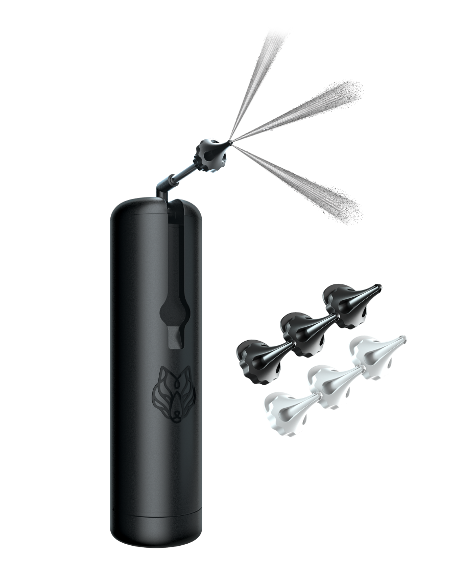 WUSH by BlackWolf Powered Ear Cleaner | Triple Spray Earwax Remover | With Foldable Nozzle & Antimicrobial Tips