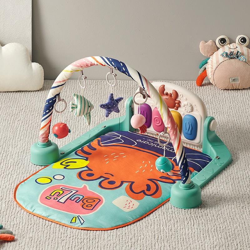 Babycare Play Gym | Infant Baby Playmat | Musical Keyboard Sensory Play Mat Washable