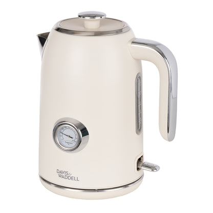 Davis & Waddell Newbury Vintage Electric Kettle | 1.7L Cream | Classic Look Kettle | One touch Switch