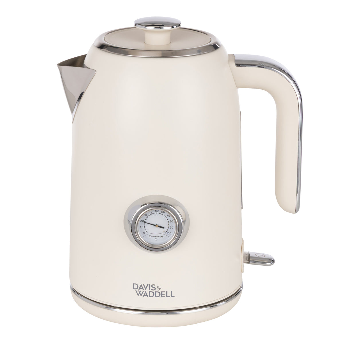 Davis & Waddell Newbury Vintage Electric Kettle | 1.7L Cream | Classic Look Kettle | One touch Switch