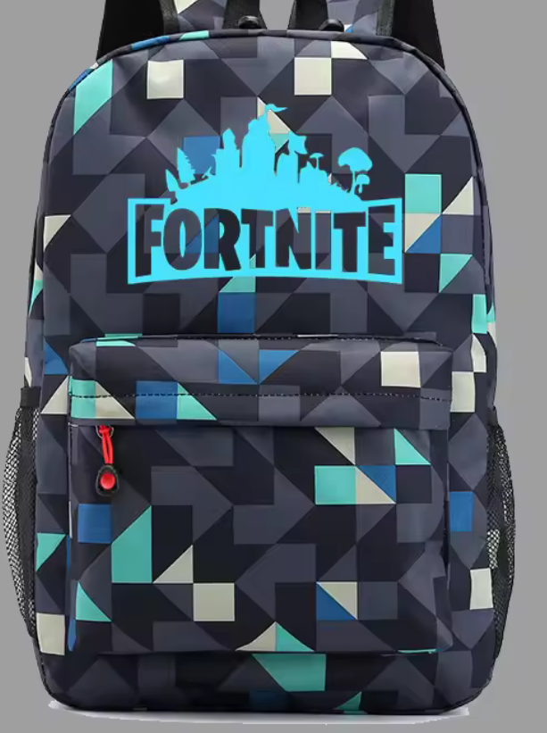 Fortnite Backpack Kids Childrens Gaming Travel School Bag Sports Gym Back Pack Checkered