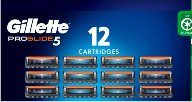 Gillette Proglide Manual Blade Refills | 12 pack | Flexball Technology | Sensitive Skin |