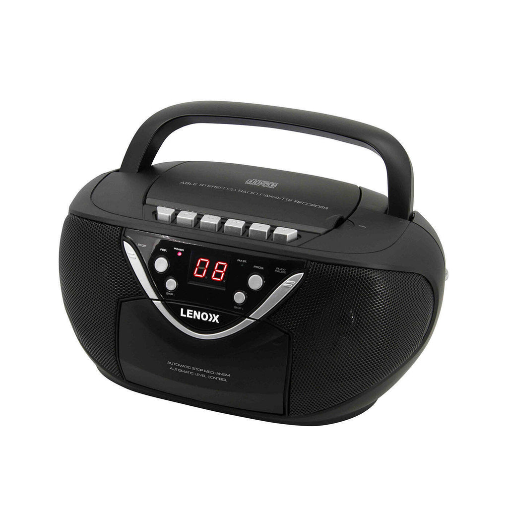 Lenoxx Portable CD/Cassette Player with AM/FM Radio Speaker
