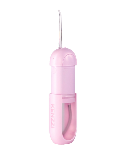 KENZZI Portable Water Flosser – Guava | Compact Travel Design | 4 Nozzle Heads | 40-Second Reservoir | Oral Care Upgrade