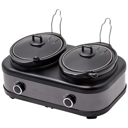 Westinghouse Slow Cooker | Stew Curry Pasta Maker | 2 x 2.5L Slow Cooker Pots