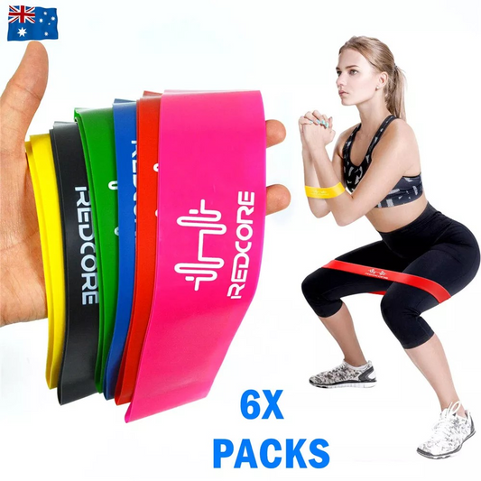 Resistance Bands x 6PCS | Power Strength | Exercise Fitness Gym Crossfit Yoga Workout