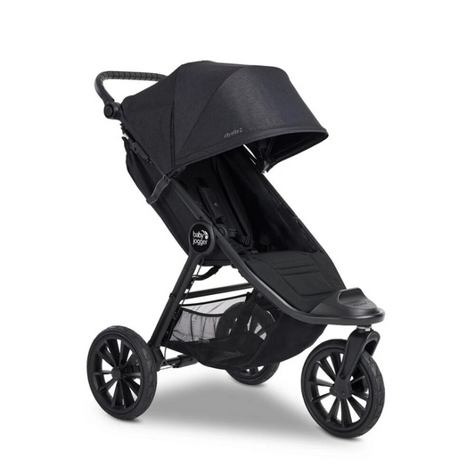 Baby Jogger City Elite 2 | Opulent Black | All Terrain Folding Travel Stroller