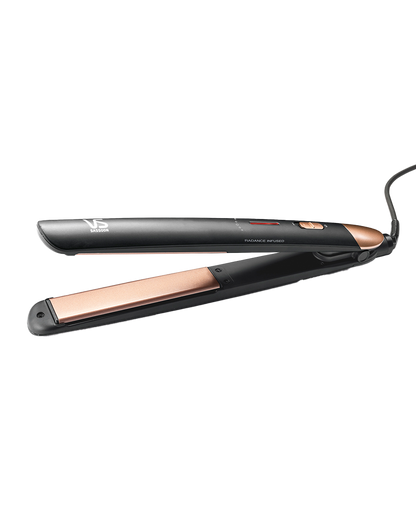 VS Sassoon Radiance Straight Styles | Hair Straightener | Camellia & Macadamia Infused Ceramic Plates | 210°C Heat | Worldwide Voltage | Lightweight and easy to use