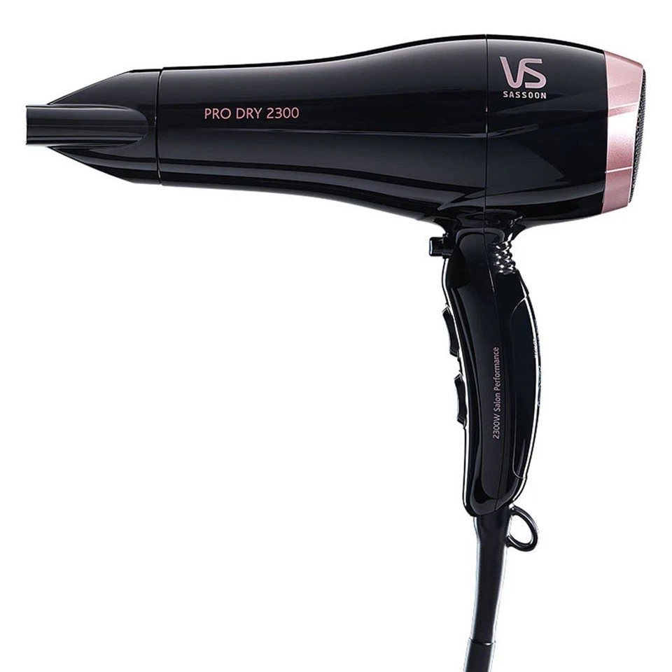 VS Sassoon Blow Dryer | Women's Pro Dry 2300W Hair Dryer/Hairdryer/Fast Drying/Light Weight
